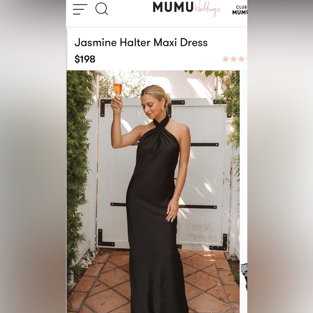 Show Me Your MuMu Black Halter Maxi Dress